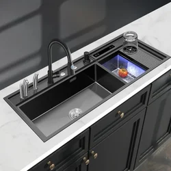 Large Sink Multifunctional Table Board Kitchen Sink Stainless Steel Wash Basin Sink Smart Fruit and Vegetable Washer