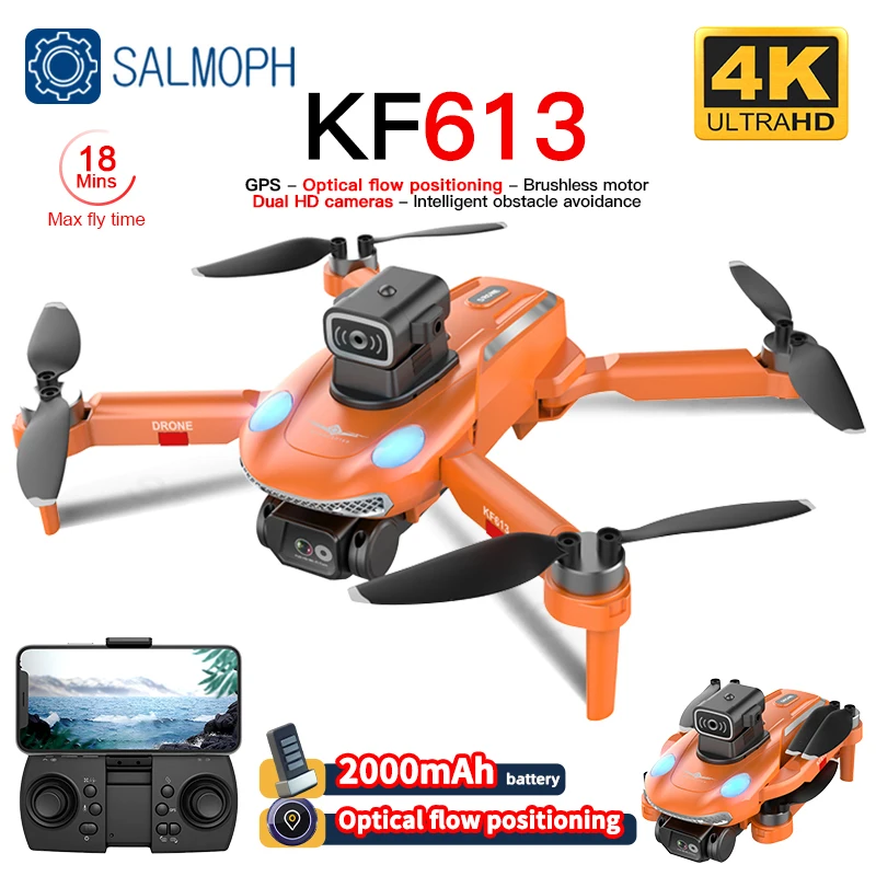 KF613 4K GPS Dron z kamerą unikania przeszkód FPV Quadcopter silnik bezszczotkowy 5G WIFI 18min lot Mini Dron poniżej 250g