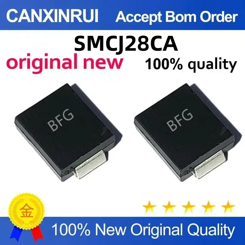 (5-100 pieces)28V bidirectional transient suppression diode SMCJ28CA silk screen BFG DO-214AB spot chip IC