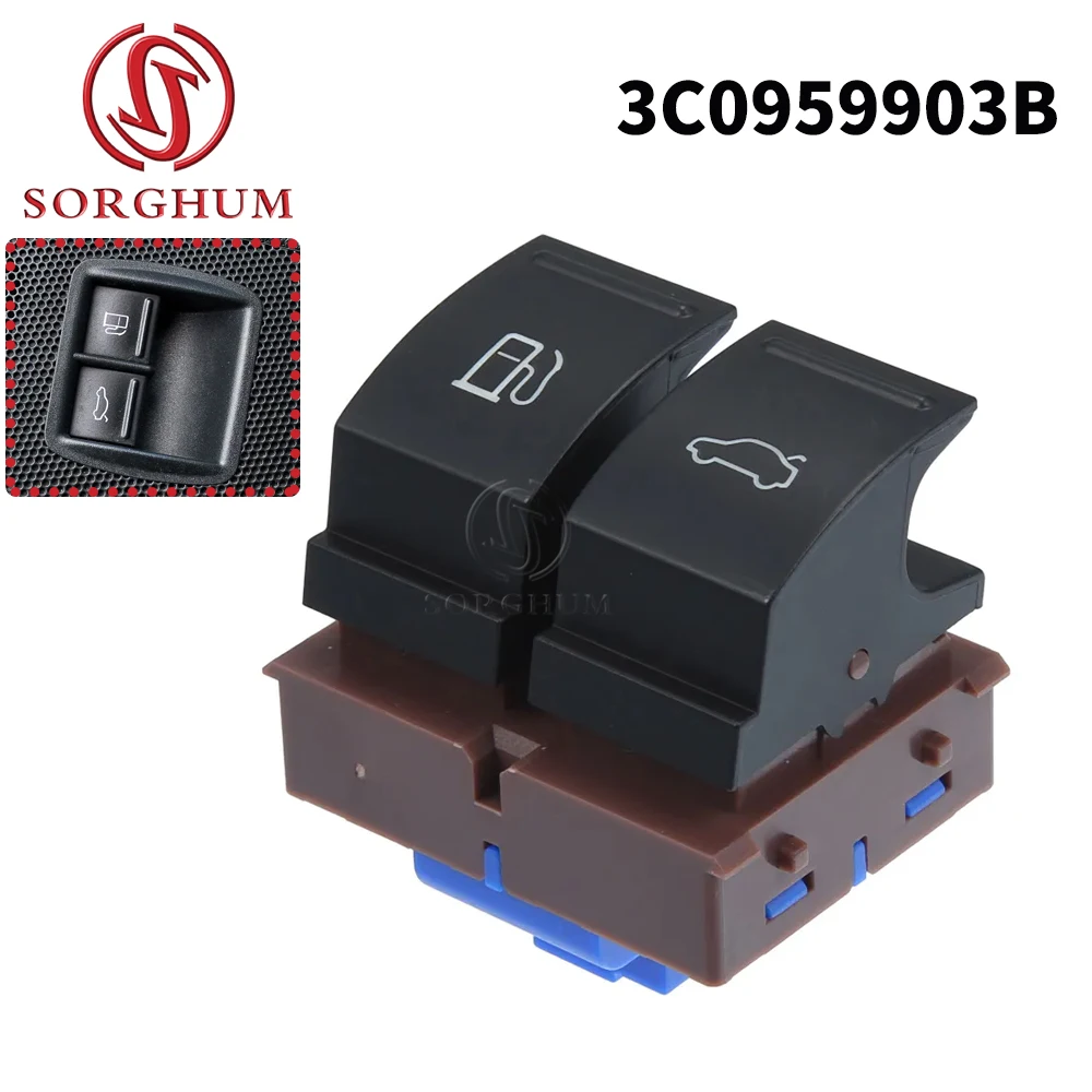 Image of SORGHUM Auto Gas Kraftstoff Tank Release Öffnen Taste Hinten Stamm Schalter 3C0959903B Für Volkswagen VW Tiguan Jetta MK5 Mk6 Passat B6 EOS