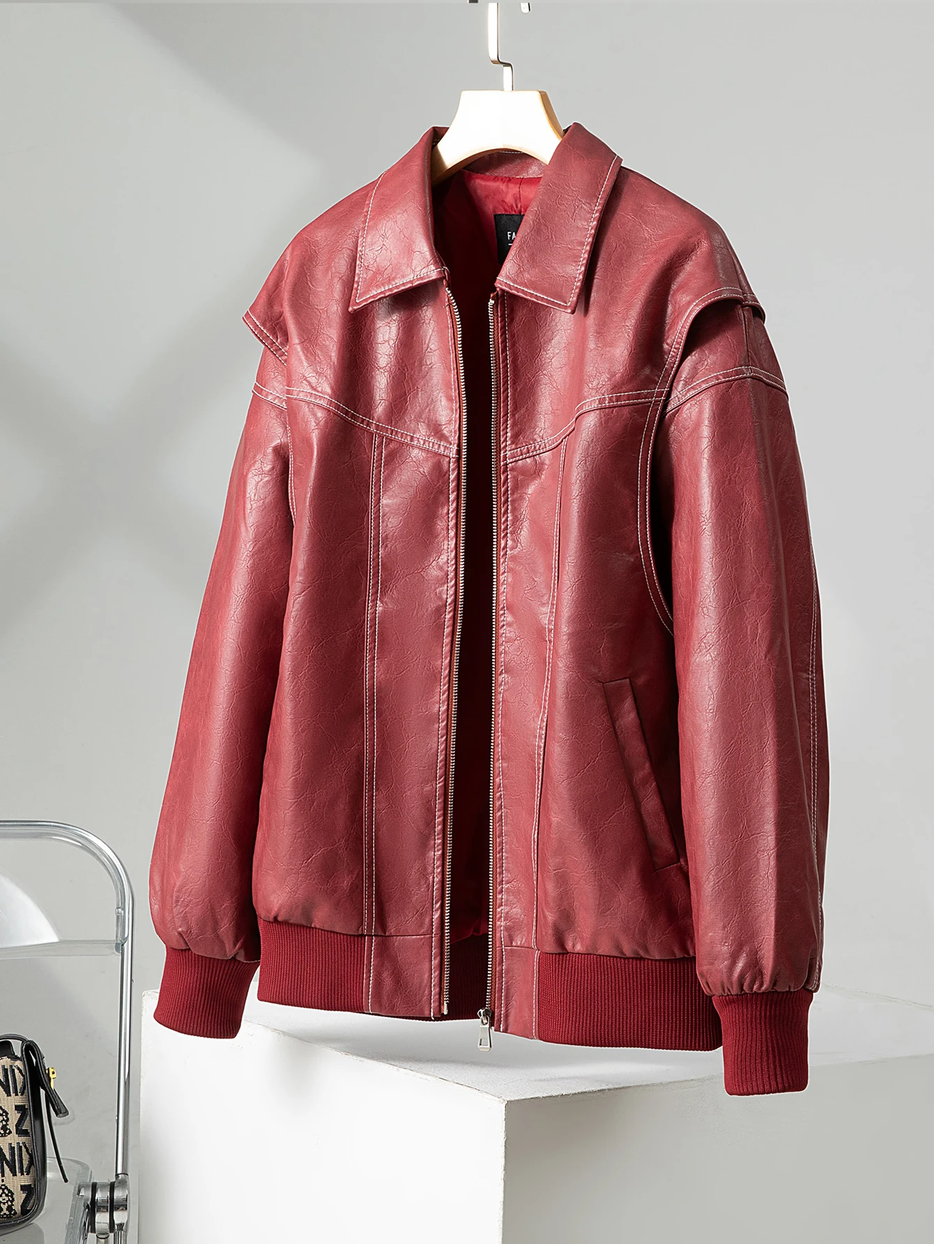 Chaqueta holgada de manga larga estilo americano Retro para mujer primavera y otoño