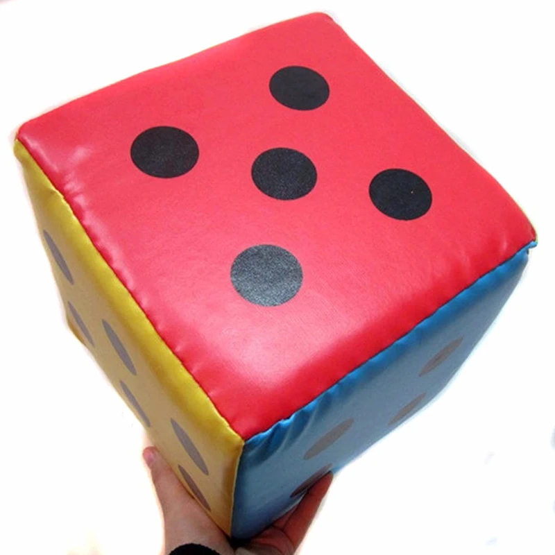 1PC 12cm/20cm/28cm  NEW Giant Colorful Sponge Artificial Leather Dice Six sided Game