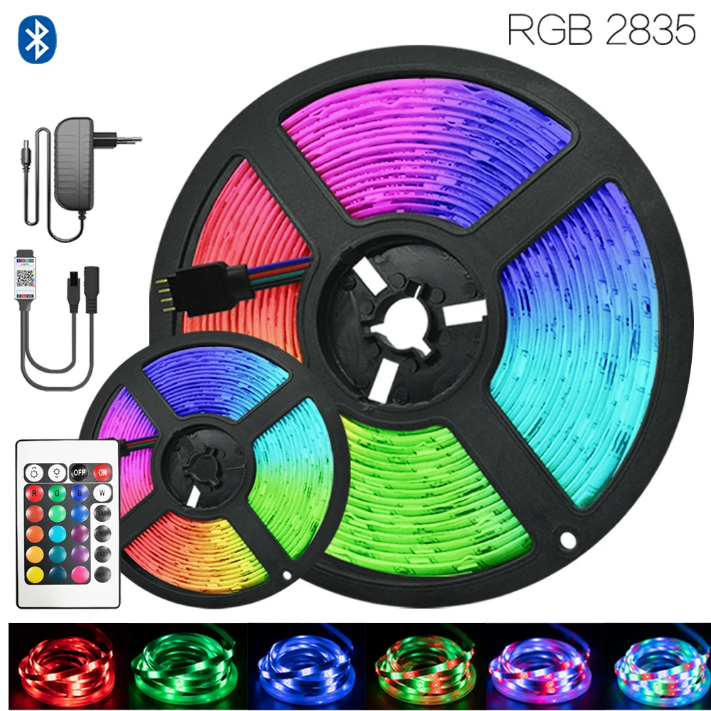 

Kitchen Room Iuces Bluetooth Smart 32.8 ft (10M) RGB 2835 EU Plug 12V Waterproof Flexible Lamp DIY Decoration Tape Ribbon Diode