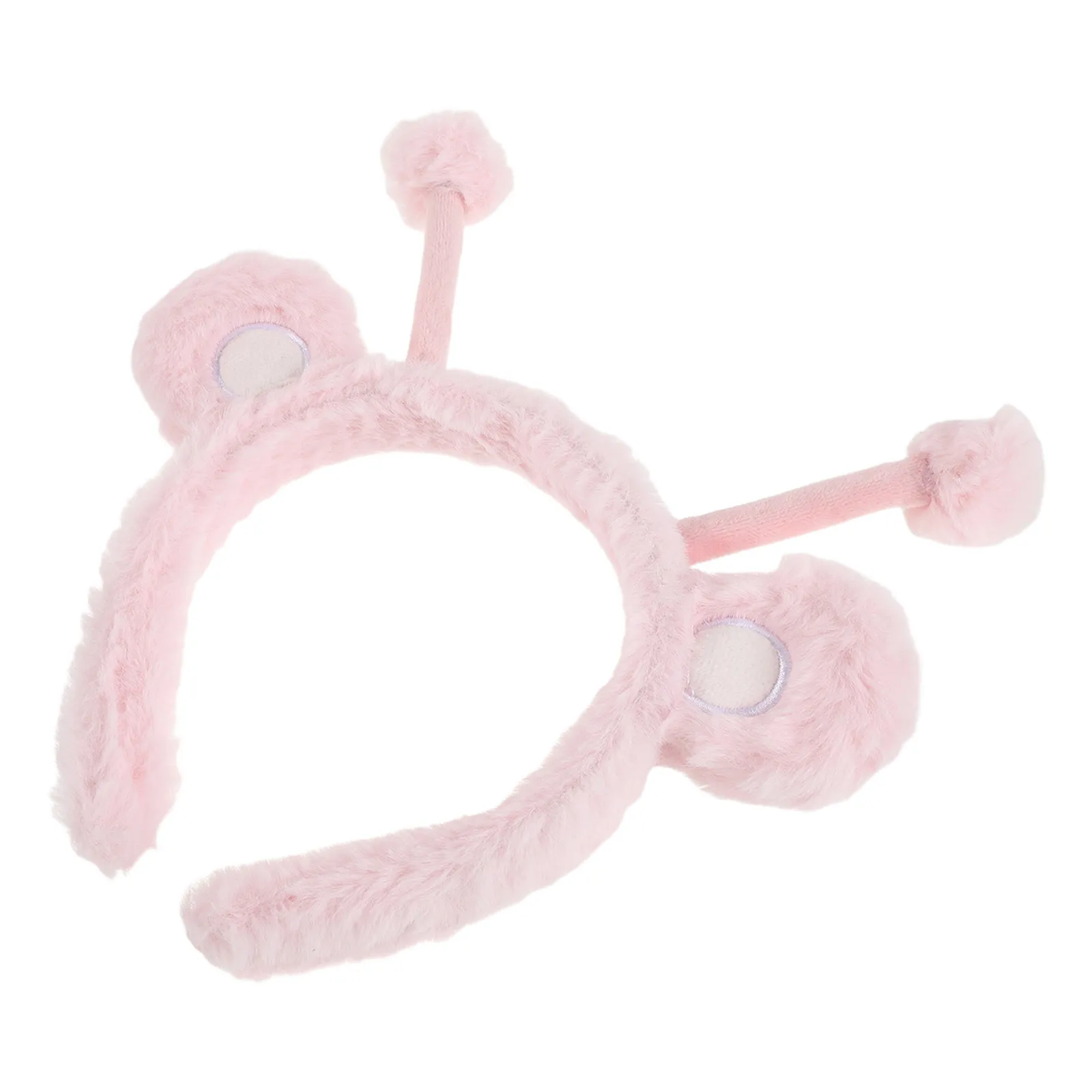 Bee Headband Cute Pompom Antenna Hairband Pink Cartoon Hair Hoop for Women Party Halloween Costume Accessory Cartoon Character