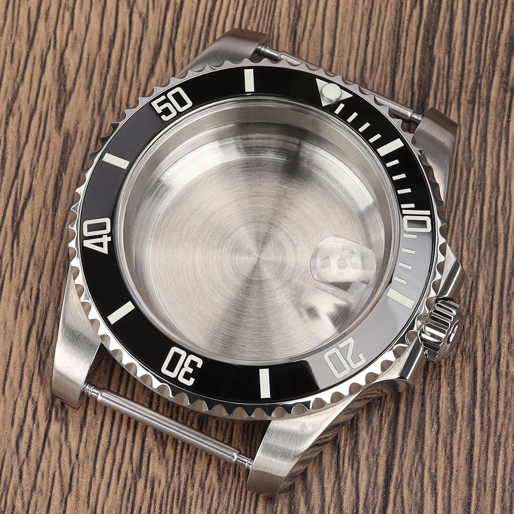 

NH35 Watch Case 40MM SUB Diver Cases Ceramic Bezel Sapphire Crystal Parts For NH35 NH36 ETA2824 ST2130 8215 DG 2813 3804 Movt