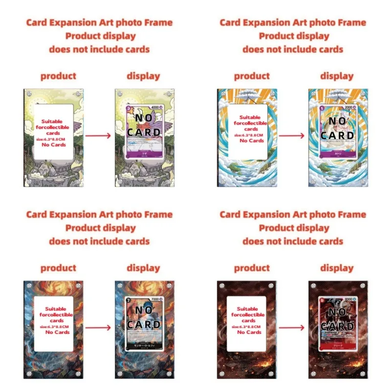 High-definition Acrylic Anime Expansion Card Brick Collectible Card Expansion Background Frame Display Stand Cards Not Included