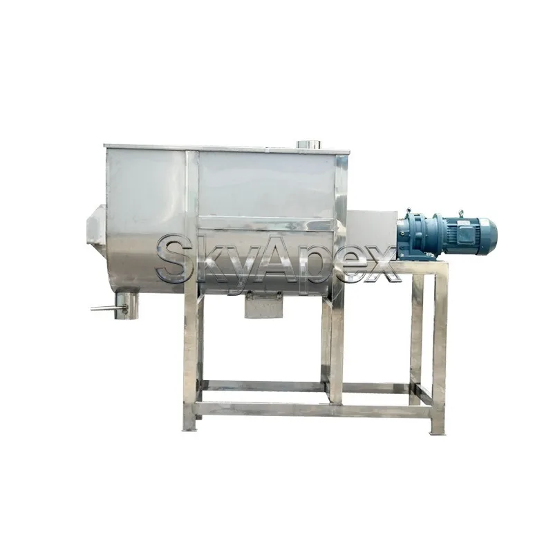304 Stainless Steel Horizontal Heating Mixer Commercial Powder Granule Blender Food Processing Material Stirring Equipment