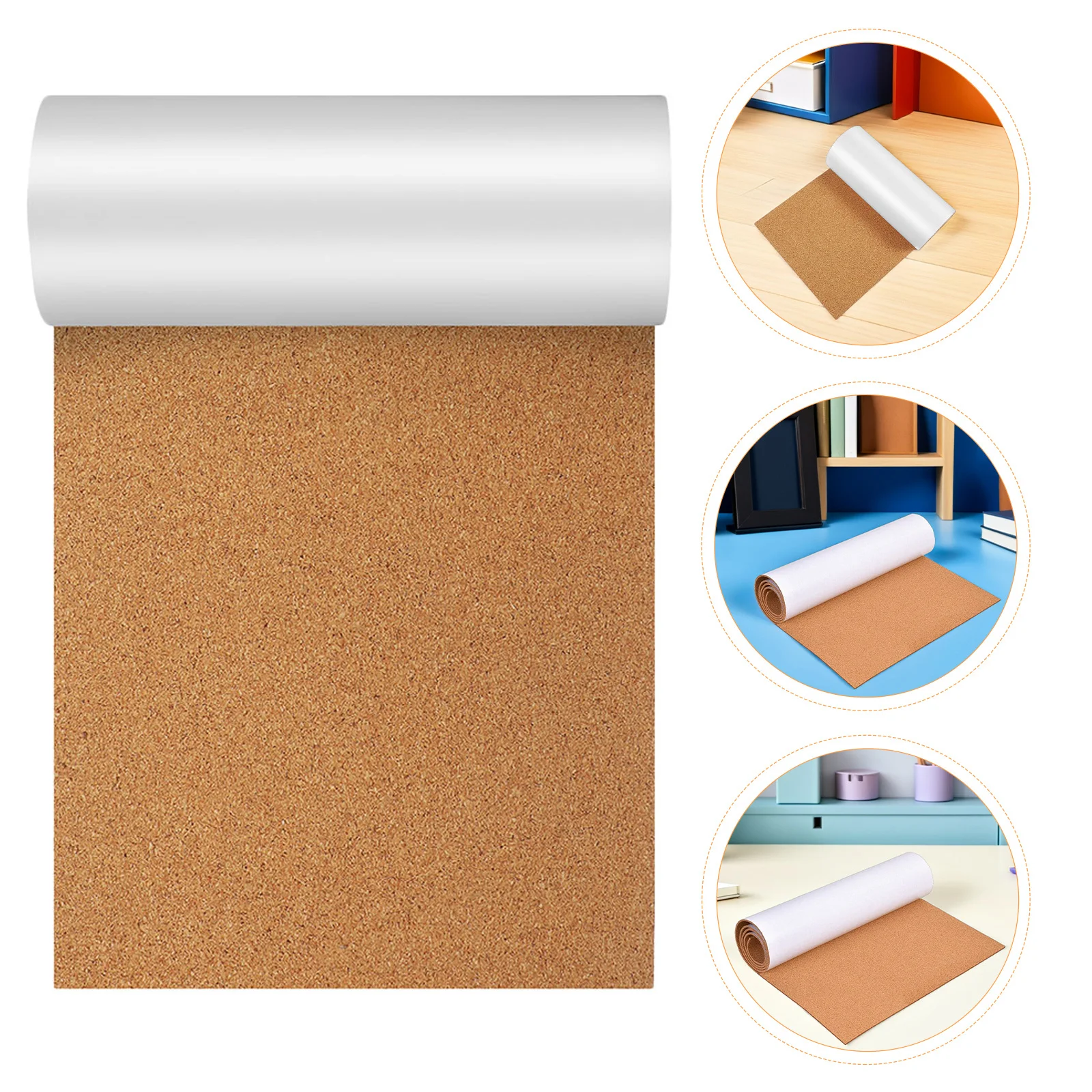 

Thick Cork Board Roll Self-Adhesive Cork Sheet 472x152 Flexible Cuttable for Walls Memo Office Home School DIY Board