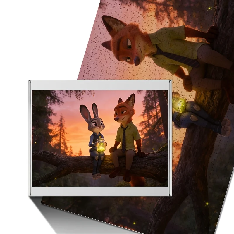 1000pcs Disney' Wildebeest Resort (Zootopia) Judy & Nick Puzzle - Challenging Suitable for &, DIY Brain, Birthday Gift, / for