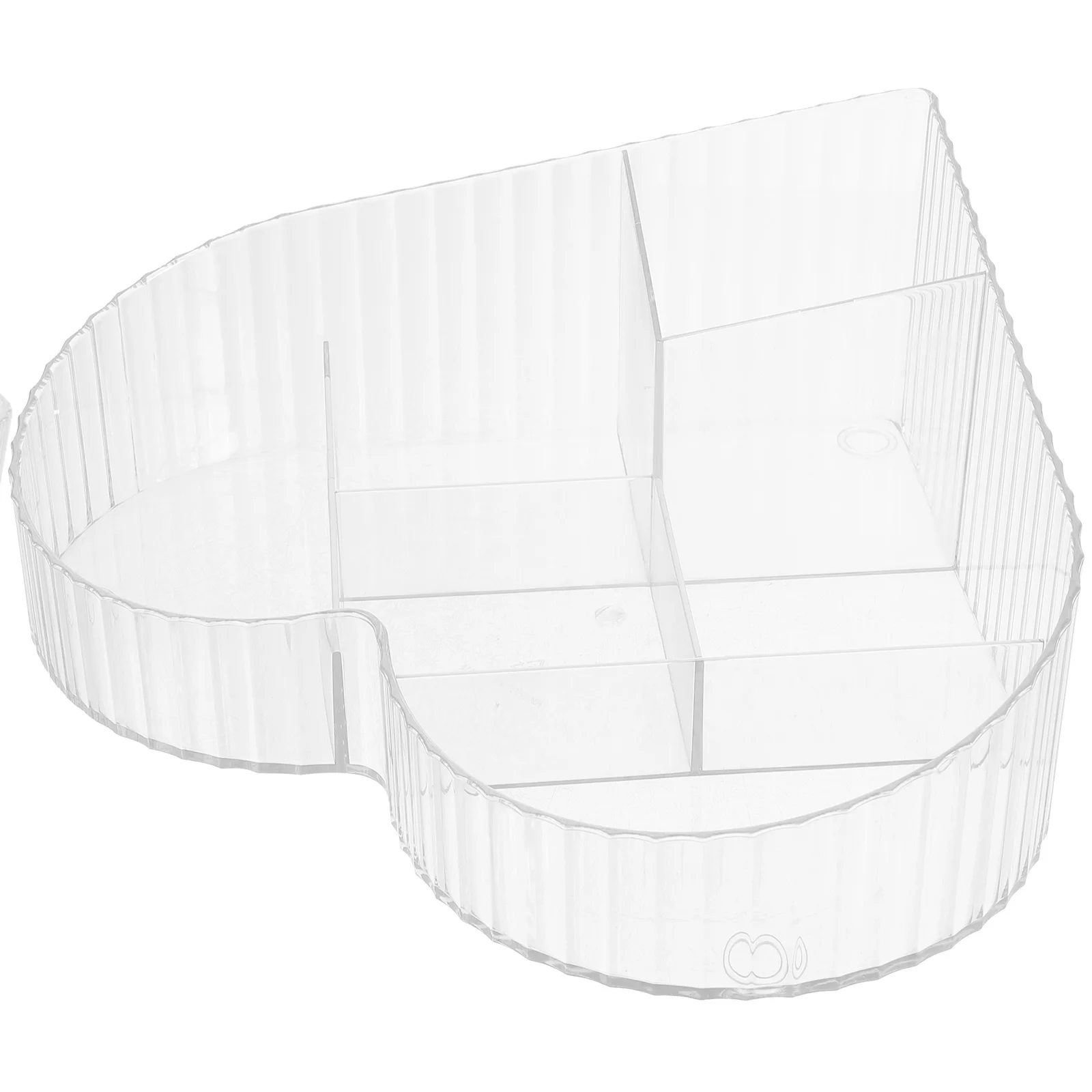 

Clear Heart Makeup Brush Holder Transparent Lipstick Storage Case Desktop Organizer Box Easy Clean Practical