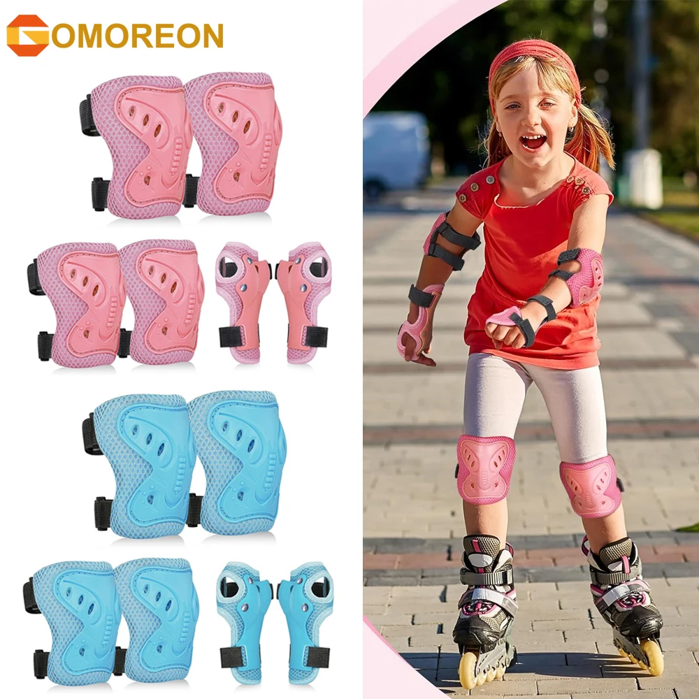 Kinder 3-10 Jahre Knieschoner Ellbogenschoner Handgelenkschoner Schutzausrüstung Set für Rollschuhe Radfahren Fahrrad Skateboard Inline-Skating