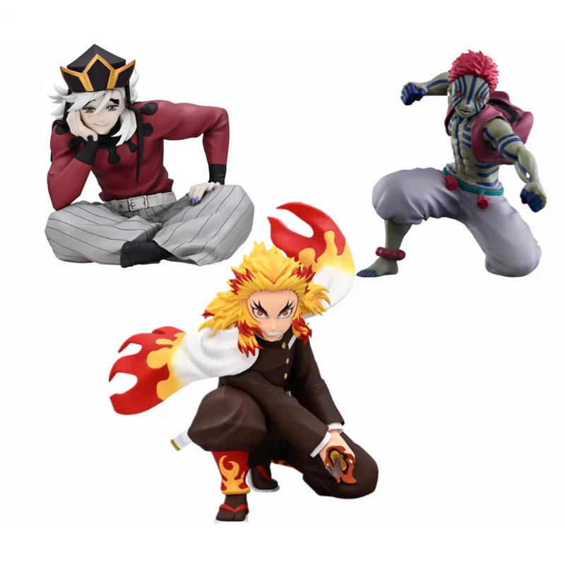 Original Anime Demon Slayer Akaza Douma Rengoku Kyoujurou Battle Action Figures Model Hobbies Collectibles Ornaments