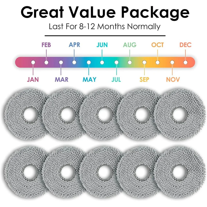 【Hot Price】Mop Pads For Roborock Saros Z70/Saros 10R/Qrevo/Qrevo S,/Qrevo Pro/Qrevo Master/Qrevo Slim/Qrevo Curv Vacuum Cleaner