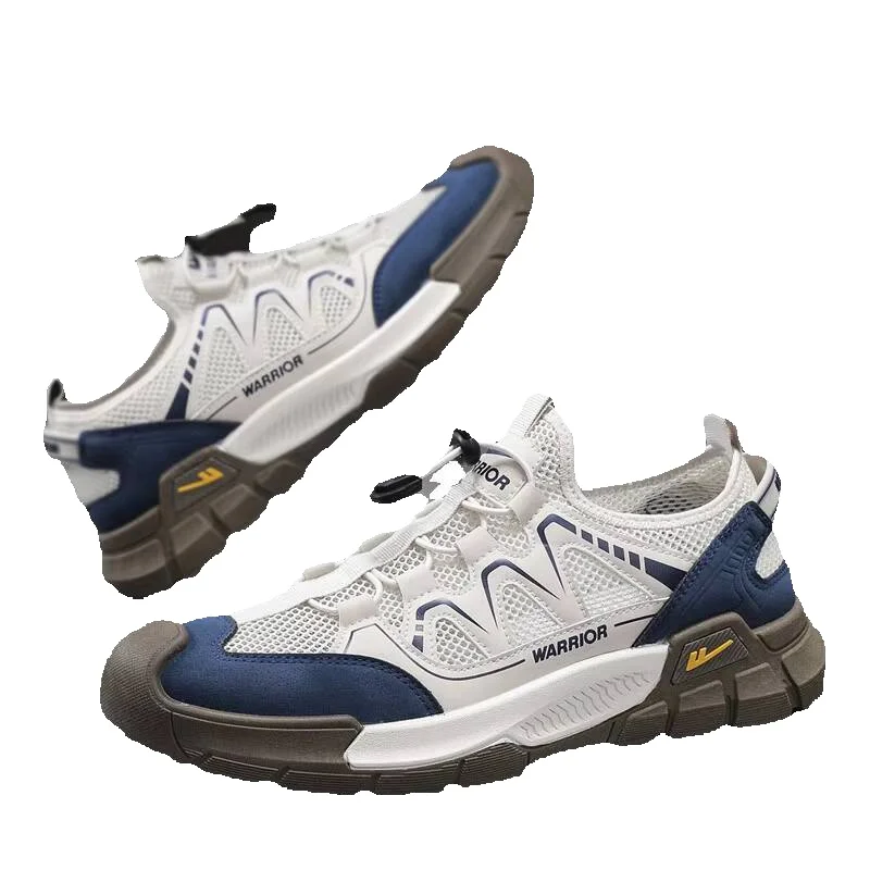 Warrior Men's Shoes Summer Mesh Breathable Men's Sports Shoes Sandals Wading Shoes Quick-dry Slip-on Shoes Men's Z_vogvips.com