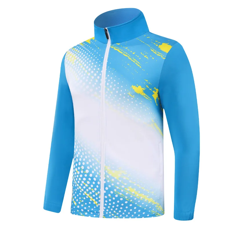 New Training Jackets Zipper Running Quick Dry Breathable Team Sports Long Jerseys Game Gym Prints Fashion Badminton Coat