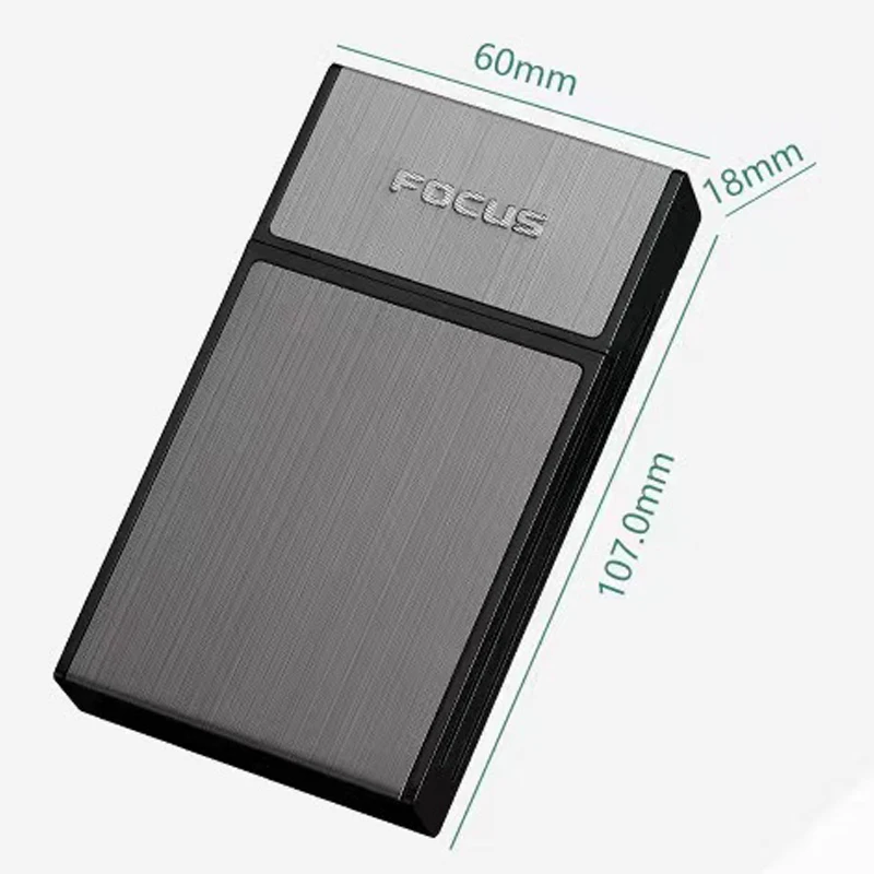 20 Sticks Cigarette Box Case Space Aluminum Slim Cigarette Holder Lighter Plastic Cigarette Case Mens Gifts Smoking Accessories