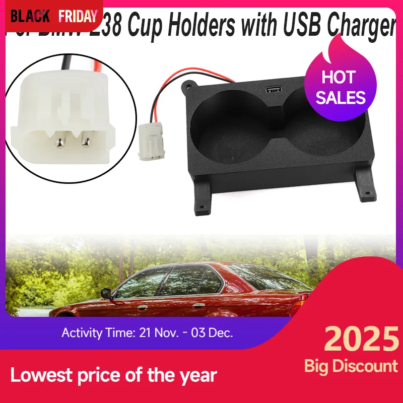 usb充電器付きカーインテリアカップホルダー、コーヒーカップ、ウォータードリンクホルダー、車のインテリアアクセサリー、bmw-e38