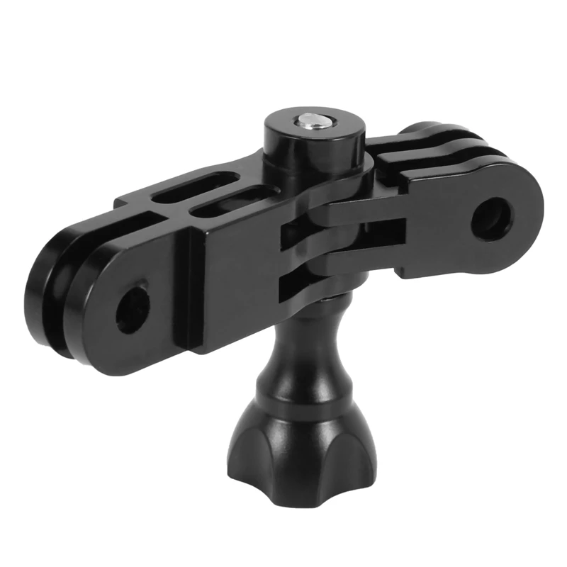 2X CNC سبائك الألومنيوم ثلاثة اتجاهات محور الذراع محول تركيب ل GOPRO بطل 1 2 3 3 + 4 5 جلسة/شاومي يي/SJ/Gitup الأسود