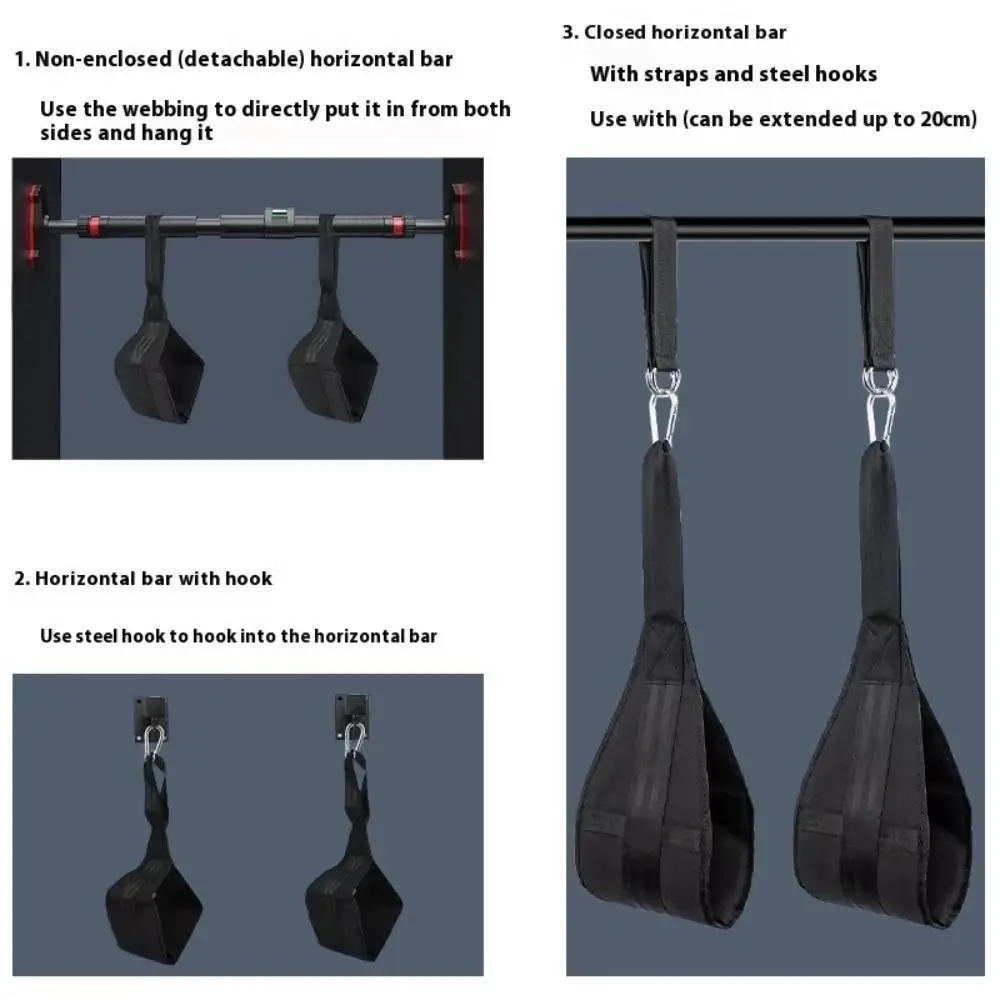 Suspension Fitness AB Sling Straps Hanging Leg Raiser Rip-Resistant Workout Support Belt Auxiliary Muscle Exercise