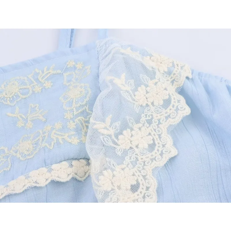 Cami Top Gyaru mode broderie décontracté hauts dentelle sans manches Streetwear bretelles femmes élégantes femme épaules nues culture