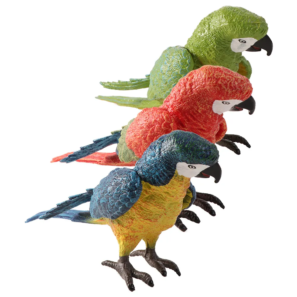 Children Cute Artificial Parrot Model Fake Creative Lawn Figurine Exquisite Vivid Animal Sculpture Gift