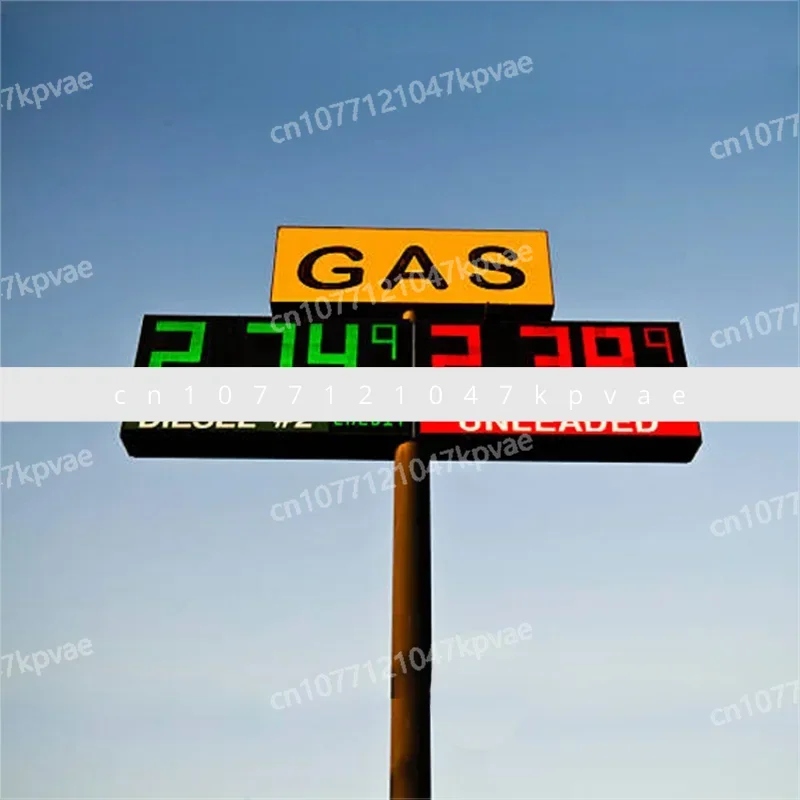 6-64 Inch 7-segment LED Display Screen Remote Control LED Digital Gasoline Price Sign Gas Station Gasoline Price Display Screen