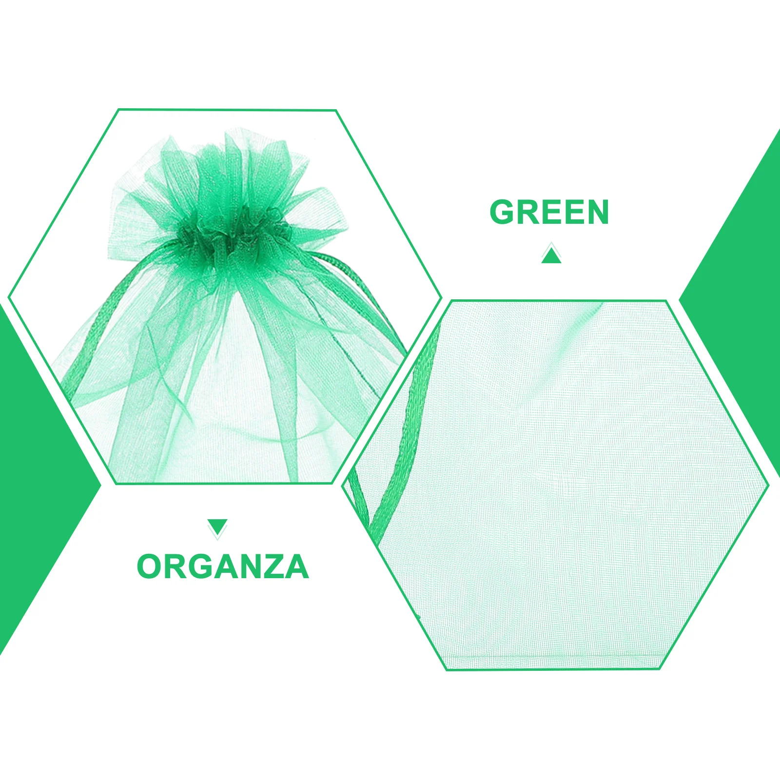 

50pcs Fruit Protection Bags 15x20cm Green Drawstring Net Bag for Vegetables Plants Flowers Anti Bird Insect Repellent Garden