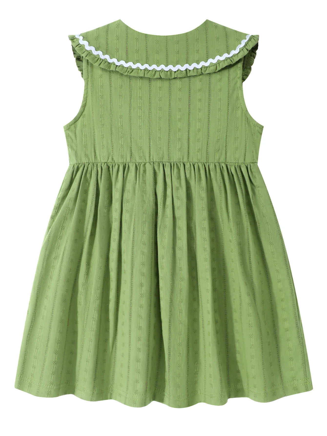 فستان بناتي صيفي بأكمام قصيرة، طباعة عشوائية من القطن الخالص مع أزرار جيب، فستان كاجوال للاستخدام الخارجي