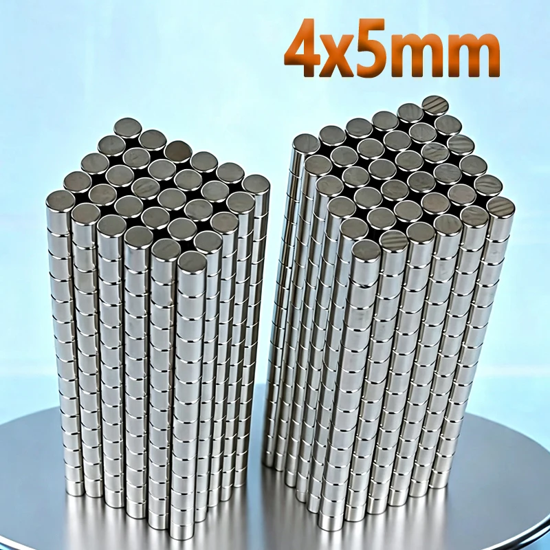 N35 NdfeB 4x5mm Magnet 20-2000pcs Neodymium Magnet 4*5mm Accessory Round Shape Permanent Magnetic Imanes Fridge Magnets