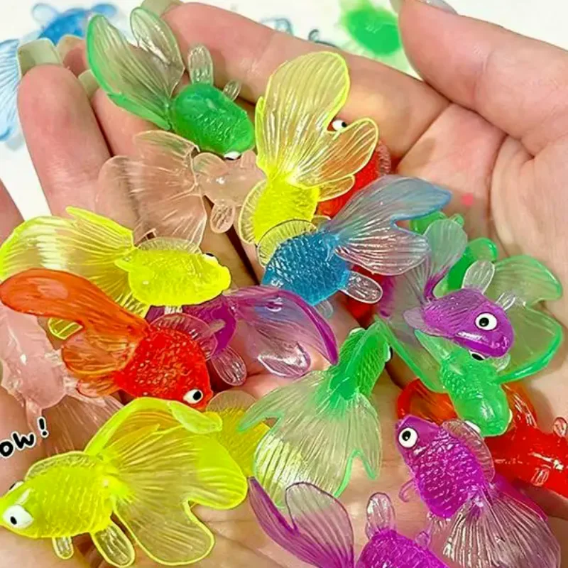 10/20/PCS Artificial Aquarium Goldfishes Fake Rubber Fish Ornament Realistic Moving Floating Fish Cat Toy Pet Supplies TMZ