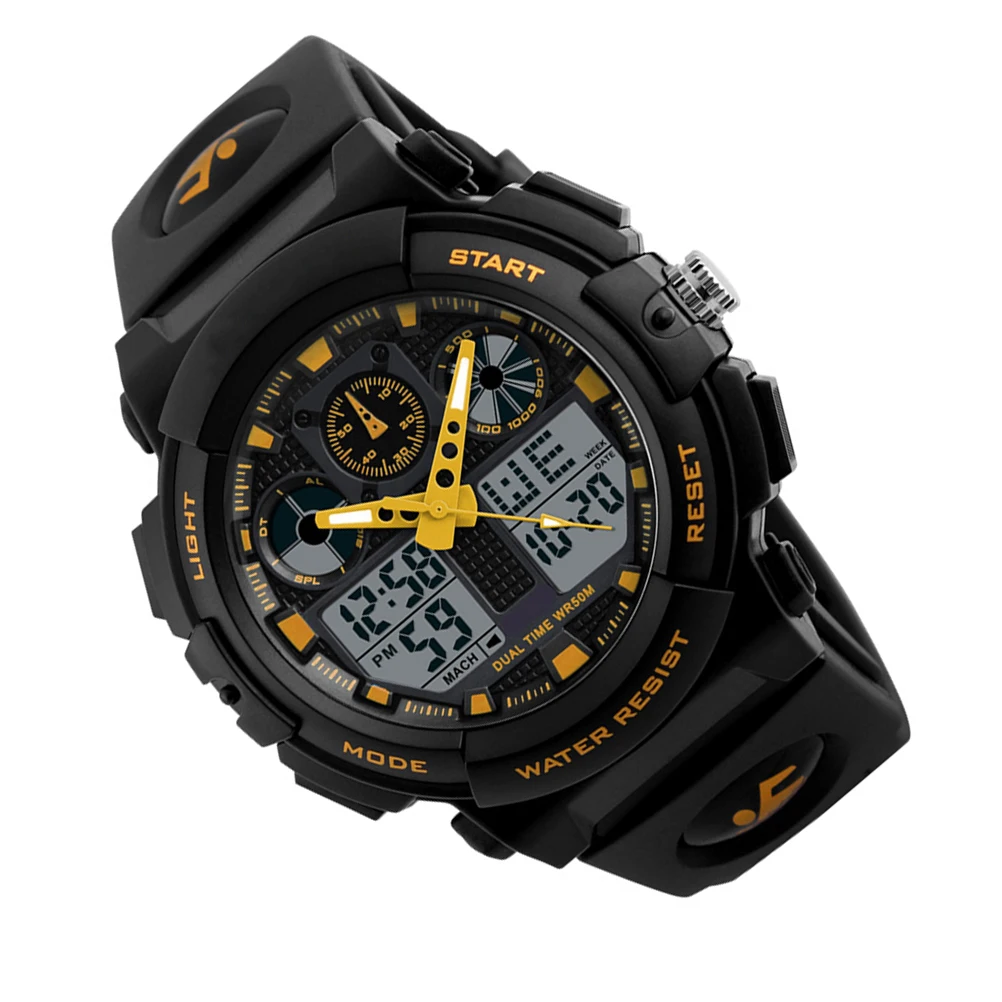 

1270 Waterproof Electronic Watch Digital Analog Sports Watches for Men Quartz Movement Man