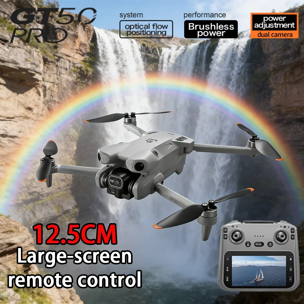 

GT50 PRO Drone with 4K Dual Cameras 4.3-inch Screen Control Brushless WiFi Professional Aerial Photography Quadcopter 2026 New