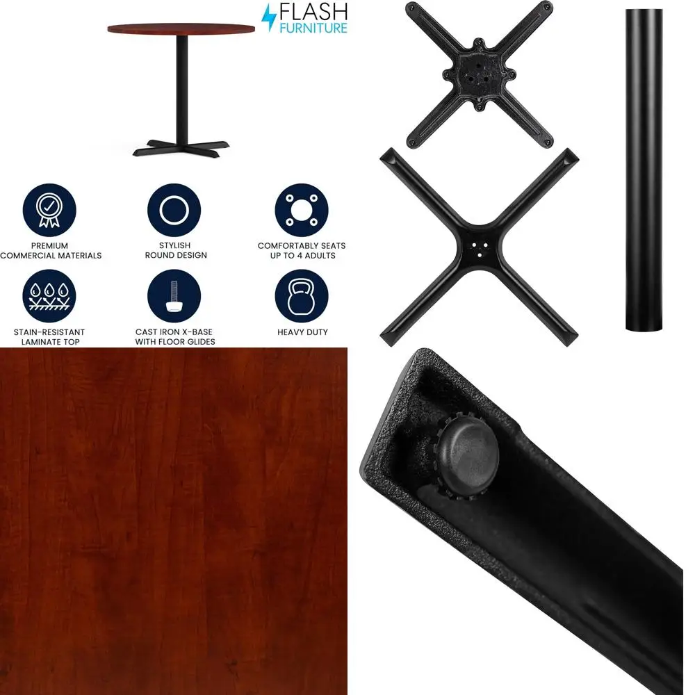 

Конференц-стол угловой круглый на 36 мест, многофункциональный, цвет вишня