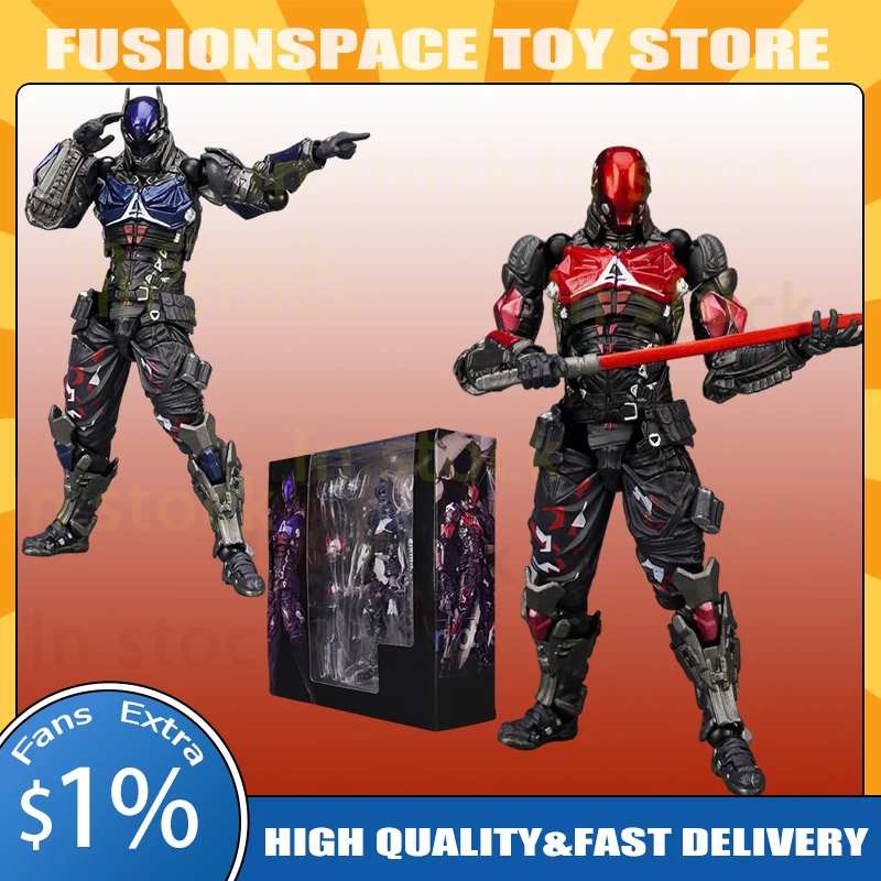 

In Stock Arkham Factory Batman Figure Amazing Yamaguchi Arkham Knight Batman Anime Action Figure Model Toys Collection Gifts