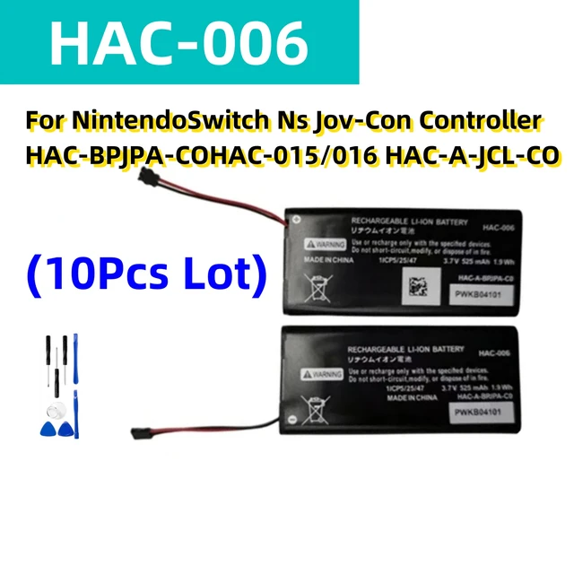 10-Pack HACO06 HAC-006 Switch Battery For NintendoSwitch Ns Jov-Con  Controller HAC-BPJPA-COHAC-015/016 HAC-A-JCL-CO - AliExpress