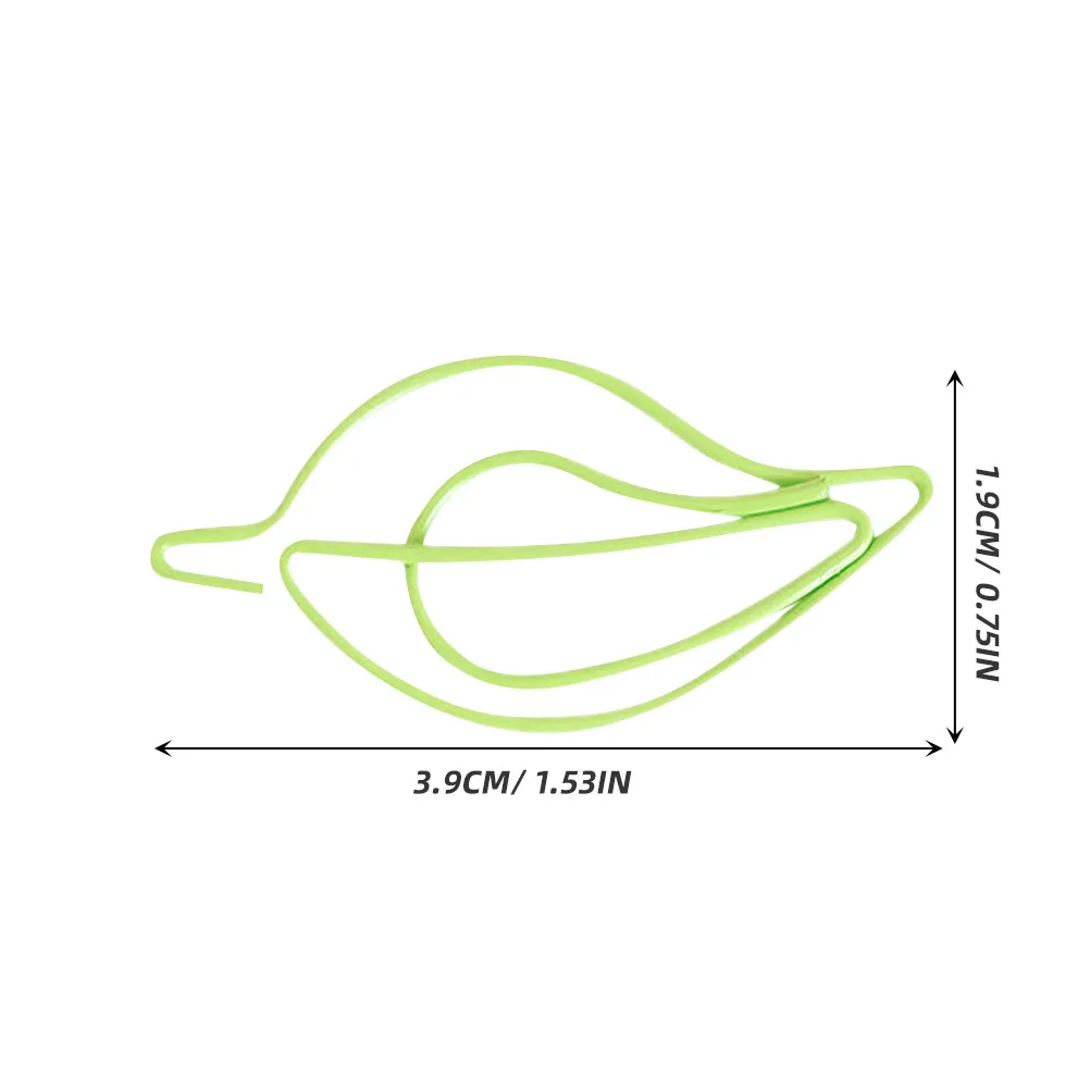 30 قطعة من مشابك الورق على شكل ورقة شجر، مشابك ورق معدنية إبداعية لمشابك المستندات، علامات تقويم دفتر الدراسة