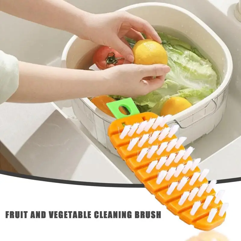 Vegetable Cleaning Brush Multifunction Vegetable Fruit Cleaning Brush Bendable Veggie Brush Fruit Scrubber Kitchen Accessories