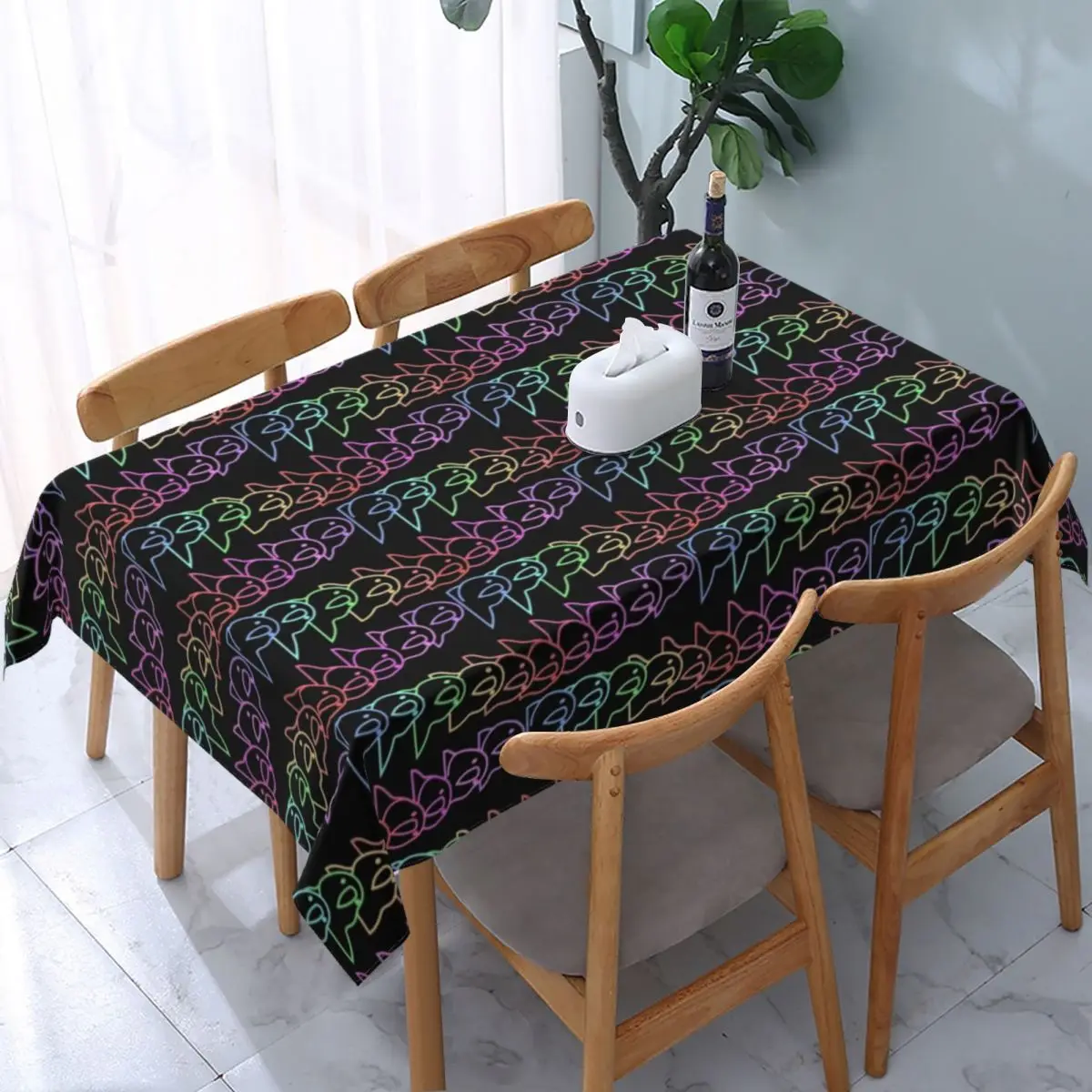 

Party Parrot Tablecloth Colorful Animal Print Decoration Birthday Party Table Cover Vintage Print Polyester Cheap Table Cloth