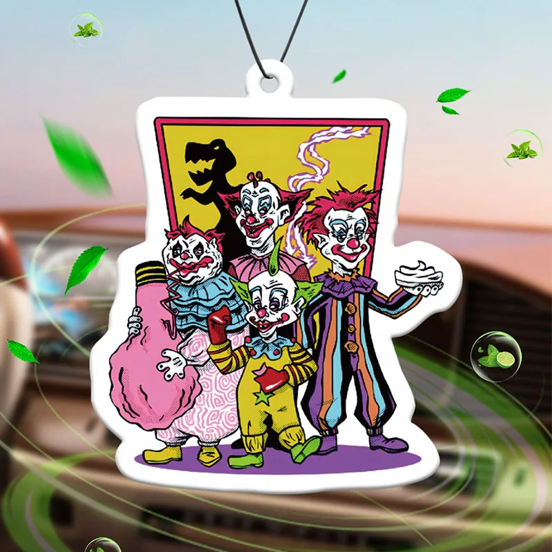 Clown Circus Dinosaur Halloween Horror Intercontinental Hotel (Hotel Scent) Neutral Car Perfume and Non-Toxic Air Freshener |   Natural Essential Oils and Aromatherapy Scent Tablets (Noroili/Grapefruit/Cedar) |   Hanging Type and Dual-Purpose with Vent Clip |   Long-Lasting Fragrance for 60-90 Days |   Deodorize and Purify the Air |   Suitable for Use in Cars, Homes, Wardrobes, and Bathrooms. |   Cartoon Animation Design |   Same Model as in the Store