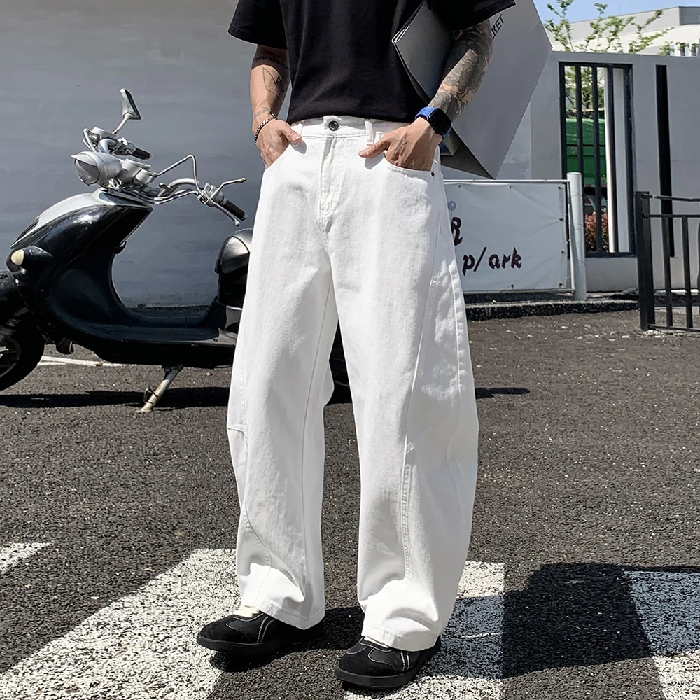 الرجال المحروق غسل المتعثرة المظلي السراويل البضائع شارع العليا فضفاضة تناسب متعددة جيب في الهواء الطلق سراويل جينز