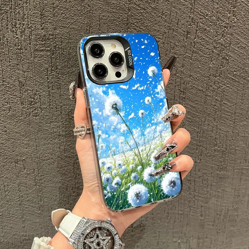 

Dandelion scenery Phone Case case for iPhone17 16 15 14 13 12 11 Pro/ Max/Plus shock-proof rear cover anti-fingerprint