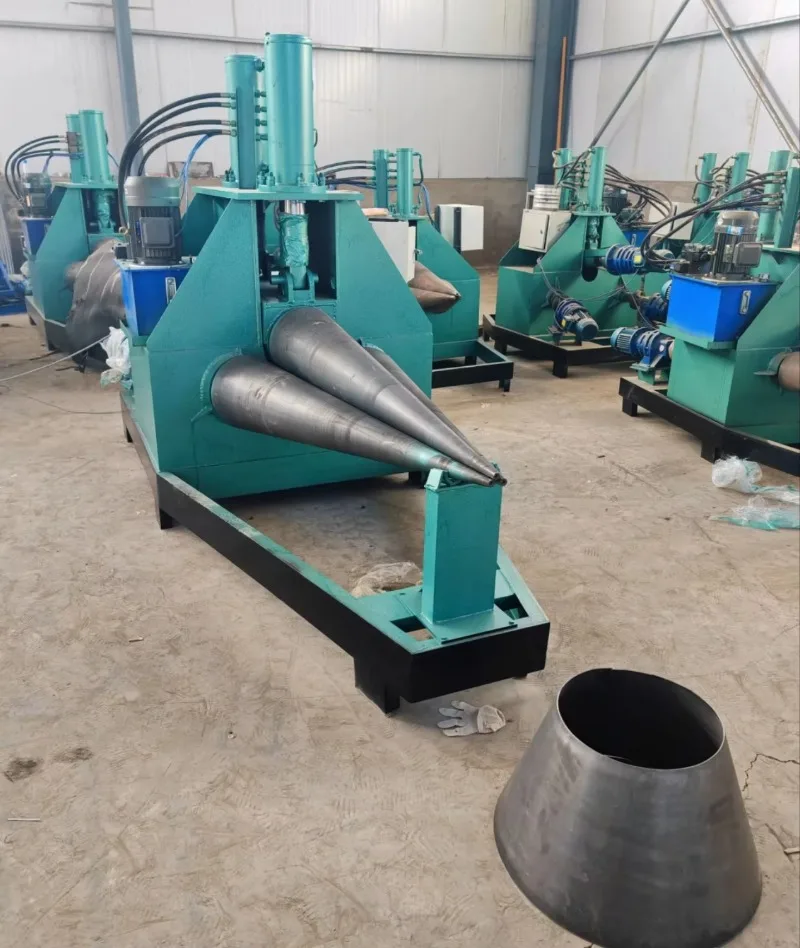 التلقائي الهيدروليكية ثلاثة الأسطوانة رمح صفائح الحديد المخروط المتداول آلة مدبب لفة الصفائح المعدنية