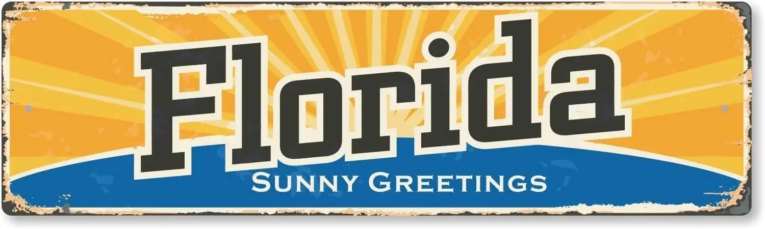 لافتة قصدير معدنية عتيقة SmartSign Arkansas State، ألومنيوم مقاوم للصدأ والحديد مع معطف شفاف، ديكور حائط قديم، متعدد الألوان