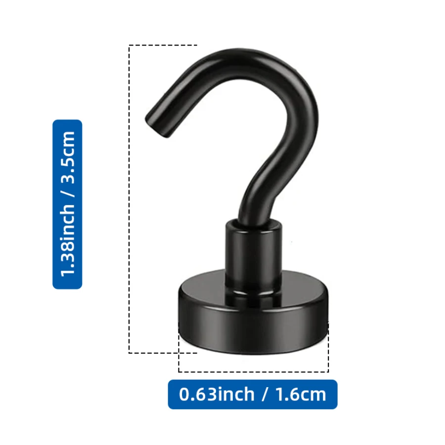 Black Magnetic Hooks, 25Lbs Strong Heavy Duty Cruise Magnet S-Hooks for  Hanging, Cabins, Grill, Kitchen, Garage, Workplac