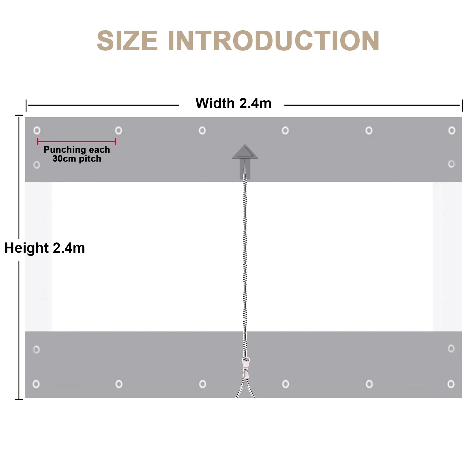 قماش القنب مقاوم للماء عالي التحمل مع سحاب 650 جرام/م2 قماش مشمع شفاف مانع لتسرب الماء ستارة PVC خارجية لمرآب عريشة الشرفة