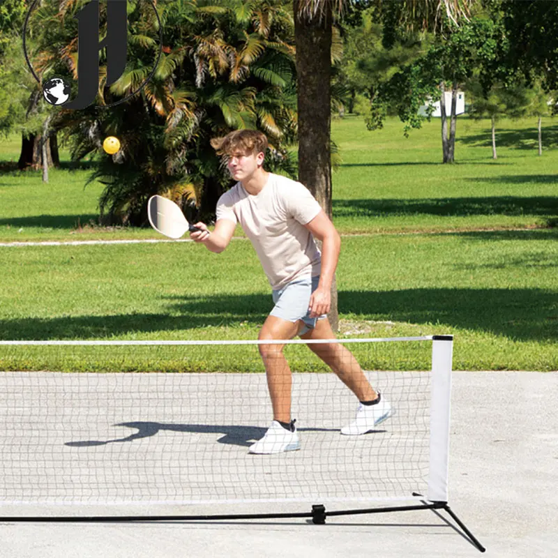 3 in 1 Portable Pickleball Badminton Volleyball Net Combo Set Height Adjustable Half Court 10FT Sport Training Game for Backyard