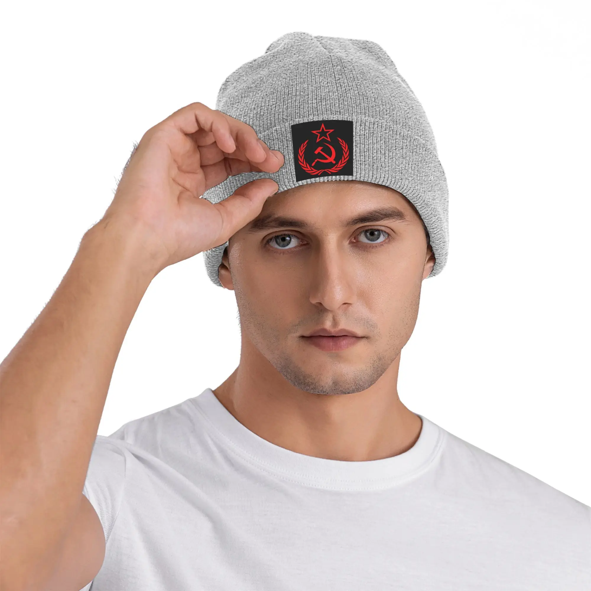 CCCP Army USSR Union of Soviet Socialist Republics Winter Skullies Beanies Hat Autumn Knitted Hats Bonnet Caps for Women Men