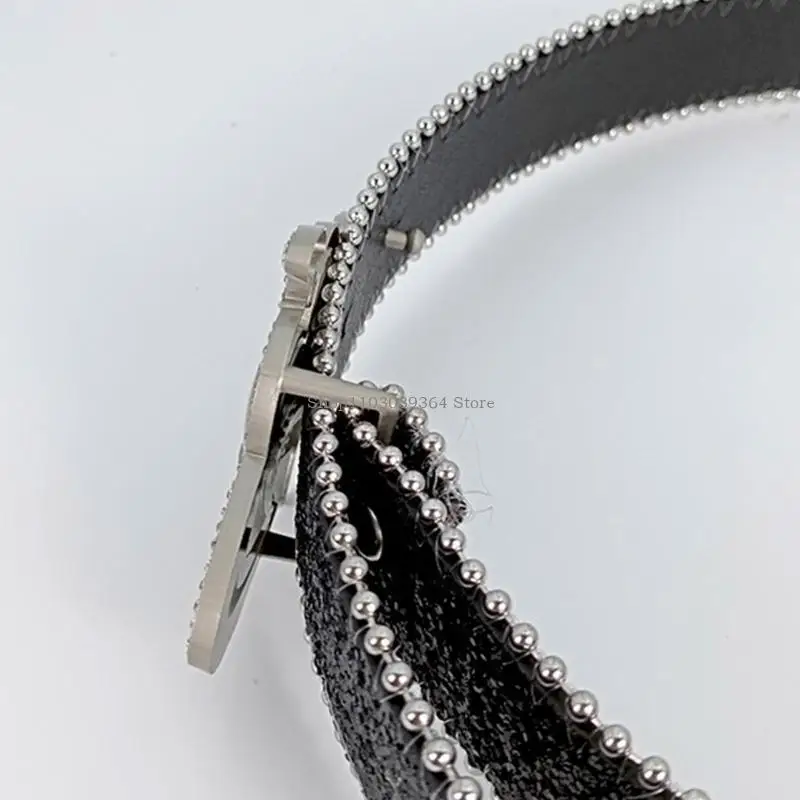 Cinto fivela do formato do coração cristal