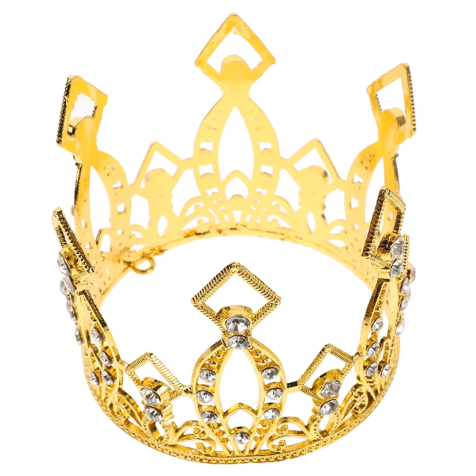 

Golden Crown Decoration Wedding Cake Ornament Elegant Princess Tiara Dessert Table Decor Realistic Design sparkle