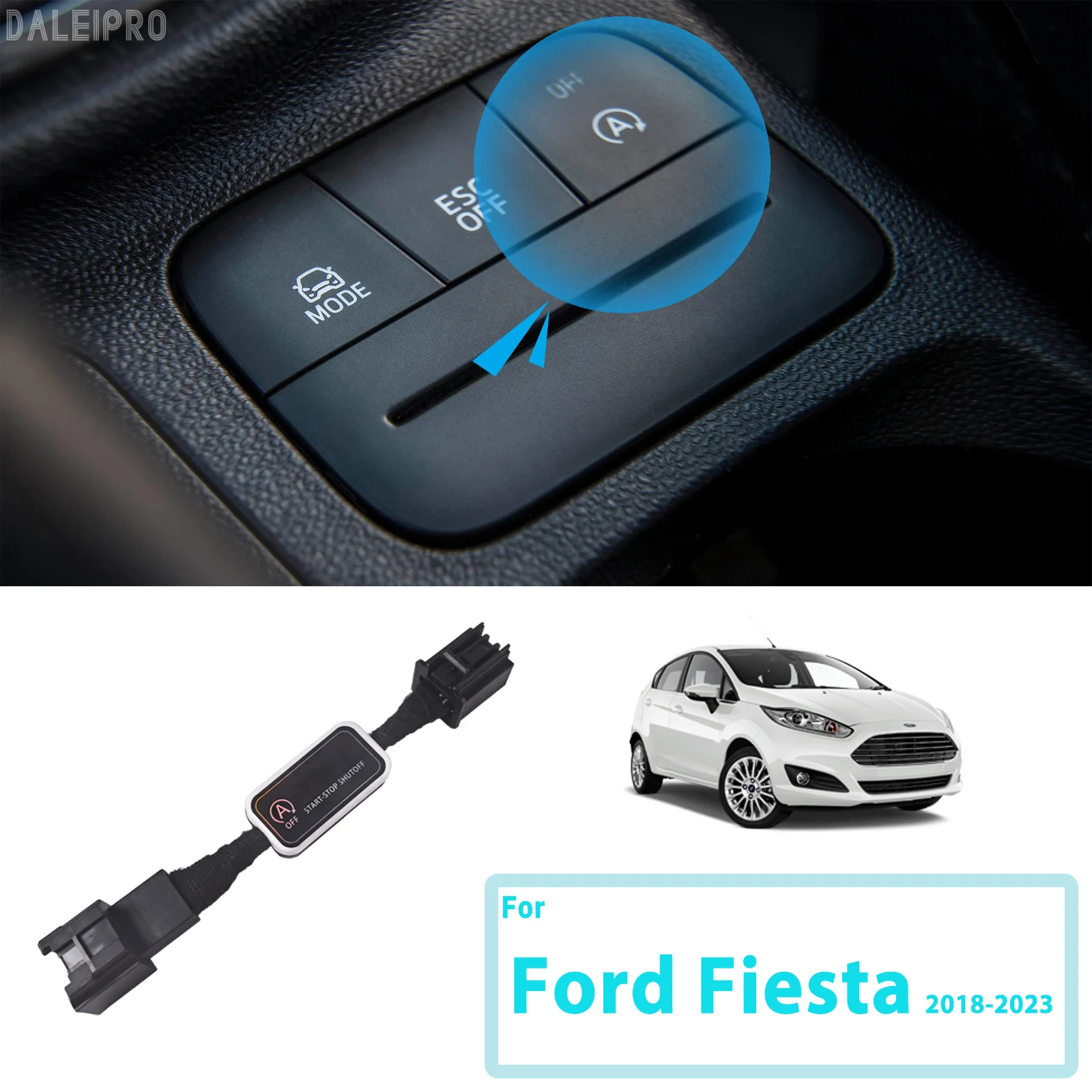 

Для Ford Fiesta MK8 2018 2019-2023 Автоматическая система остановки и запуска двигателя, выключаемая интеллектуальная выключенная система автомобиля, автоматический запуск, стоп-элиминатор